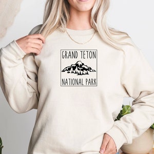 Grand Teton National Park Crewneck Sweatshirt, Wandern Shirt, Nationalpark TShirt, Wyoming, Grand Teton, Grand Tetons, Camping Geschenk