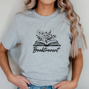 Booktrovert Shirt, Book Lovers Graphic Tee, Nerd Tshirt, Bookish Shirts, Teacher Tshirt, Librarian Shirt, Book Nerd, Library Lover, Bookworm