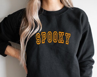 Spooky Season Sweatshirt, Halloween Ghost Crewneck Sweatshirt, PSL Pumpkin Fall, Cute and scary autumn Shirt, Spooky Halloween Sweatshirt
