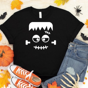 Frankenstein Shirt | Frankenstein Face | Halloween PartyTee | Halloween Graphic Tee | Cute Halloween Shirt | Monster Shirt