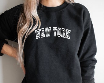 New York Sweatshirt, New York City Shirt, New York Reise Souvenir Rundhalsausschnitt, NYC Pullover, New York Geschenk, Vintage Retro New York T-Shirt