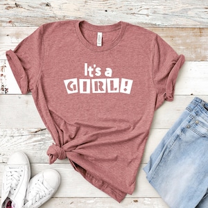 It&#39;s A Girl Shirt, Gender Reveal Shirt, Pregnancy Announcement, Baby Reveal Shirt, Gender Reveal, New Mom Shirt, New Dad Shirt, Baby Shower