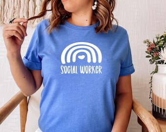 Camiseta de assistente social, Mês do Serviço Social, Presentes para Assistente Social, Assistente Social Escolar, Presente para Assistente Social, Camiseta MSW LSW LCSW, Camiseta com Estampa