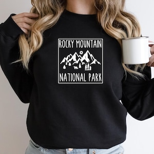 Rocky Mountain National Park Sweatshirt, National Park Shirt, Colorado Crewneck Sweater, Rocky Mountains Shirt, Hiking Shirt, Hikers Shirt