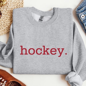 Hockey Sweatshirt, Hockey Mom Crewneck, Hockey Mom Shirt, Hockey Fan, Hockey Season Tee, Hockey Game Shirt, Hockey Mom Gift, Hockey Dad Gift