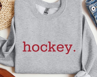 Hockey Sweatshirt, Hockey Mom Crewneck, Hockey Mom Shirt, Hockey Fan, Hockey Season Tee, Hockey Game Shirt, Hockey Mom Gift, Hockey Dad Gift