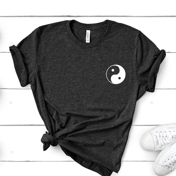 Yin Yang T Shirt, Inspirational T Shirt, Chinese Ying Yang Tee, Unisex T Shirt, Graphic Tee, Yin Yang Shirt, Yin Yang Gift, Yin Yang Pocket