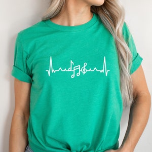 Music Teacher Shirt, Teacher Shirts, Teacher Life, Music Teacher Graphic Tee, Music Shirt, Gifts for Music Teacher, Music Heartbeat Shirt