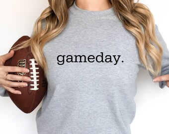 Spieltags-Sweatshirt, Spieltags-Rundhalsausschnitt, Football-, Basketball-, Fußball-, Baseball-Mama-Shirt, Geschenk für Sportmütter, Damen-Sportshirt