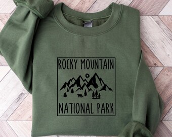 Rocky Mountain National Park Sweatshirt - Colorado Hiking Crewneck, Unisex Hikers Camping Gift