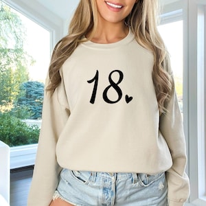 18th Birthday Crewneck Sweatshirt, 18th Birthday Outfit, 18 Years Old Shirt, 18th Birthday Gift, Eighteenth Birthday, Adultish, Hello 18
