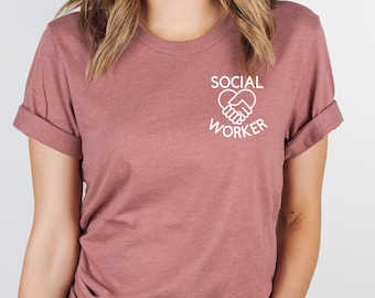 Camiseta de assistente social, Mês do Serviço Social, Presentes para Assistente Social, Assistente Social Escolar, Presente para Assistente Social, Camiseta MSW LSW LCSW, Camiseta com Estampa