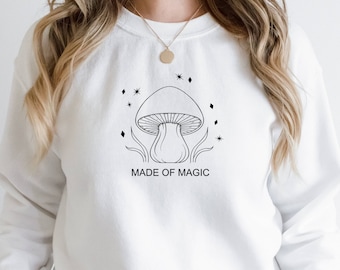 Paddenstoeltrui, botanisch shirt, hippieshirt, paddenstoelshirt, plantshirt, natuurshirt, vintage plantshirt, botanisch T-shirt