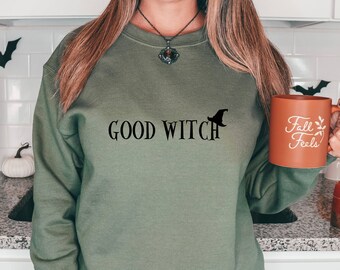 Good Witch Bad Witch Sweatshirts, Halloween Shirts, Halloween Party Costume, Best Friends Matching Halloween Crewneck, Witch Graphic Shirt