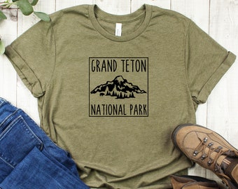 Grand Teton National Park Shirt: Wyoming Graphic Tee, Hiking Camping Parks T-Shirt