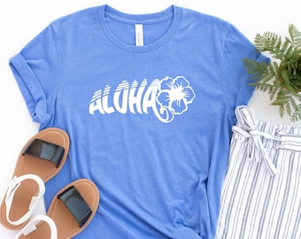 Aloha Shirt, Hawaii Shirt, Hawaiian Shirt, Hawaii Gift, Aloha State, Aloha Graphic Tee, Hawaii Vacation, Summer Vibes, Beach Vibes