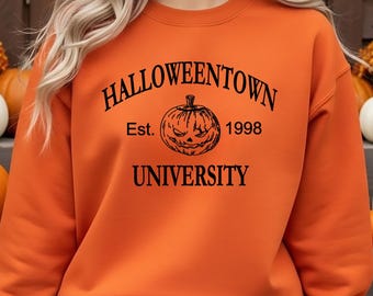 Halloweentown University Sweatshirt - Halloween College Style Crewneck, Gildan® Sizes S - 2XL
