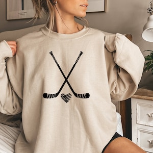Hockey Sweatshirt, Hockey Mom Crewneck, Hockey Mom Shirt, Hockey Fan, Hockey Season Tee, Hockey Game Shirt, Hockey Mom Gift, Hockey Dad Gift