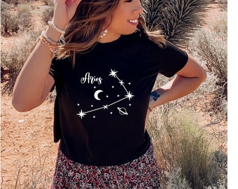 ARIES Shirt, Zodiac Shirt , Zodiac symbol, Zodiac Shirt, Cosmo Shirt, Zodiac Sign Shirt , Modern Zodiac, Unisex, Zodiac Constellation Shirt