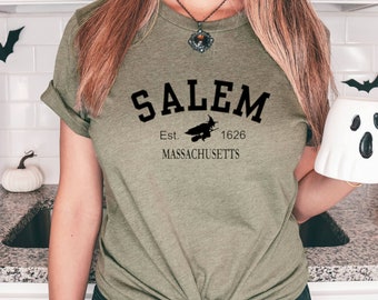 Salem Shirt, Fall TShirt, Halloween Graphic Tee, Womens Salem Shirt, Salem Witches, Witch Shirt, Salem Mass, Wiccan Shirt, Vintage Salem