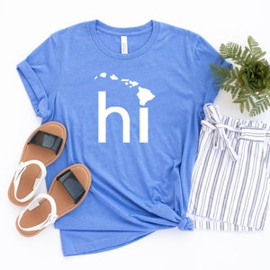 Chemise Hawaï, chemise HI, t-shirt graphique Hawaï, chemise de l'État d'Hawaï, l'État d'Aloha, chemise hawaïenne, chemise de vacances Hawaï, t-shirt graphique unisexe