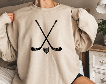 Felpa da hockey: girocollo per mamme appassionate di hockey, regalo perfetto per le mamme che amano gli sport invernali.