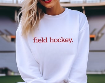 Felpa da hockey su prato: girocollo minimalista coordinato per la squadra, regalo per mamma, papà e tifosi.
