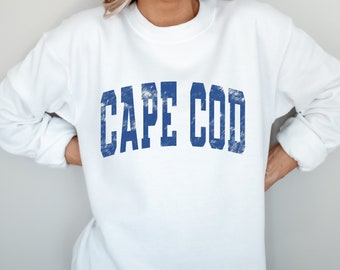 Cape Cod Sweatshirt, Massachusetts Crewneck, Beach Coverup Sweater, Spring Break Shirt, Beach Pullover, Preppy Shirt, Cape Cod Souvenir