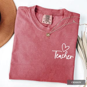 Teacher Shirts, Teacher Gifts, Teaching TShirt, Teacher Heart Pocket Tee, Teachers Appreciation Gift Ideas, Back to School Shirt for Teacher