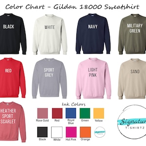 a group of sweatshirts with different colors