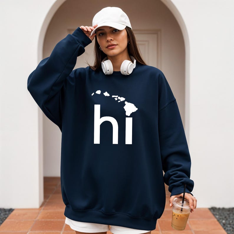 Hawaii Sweatshirt - HI Graphic Tee, The Aloha State Vacation Souvenir Gift image 6