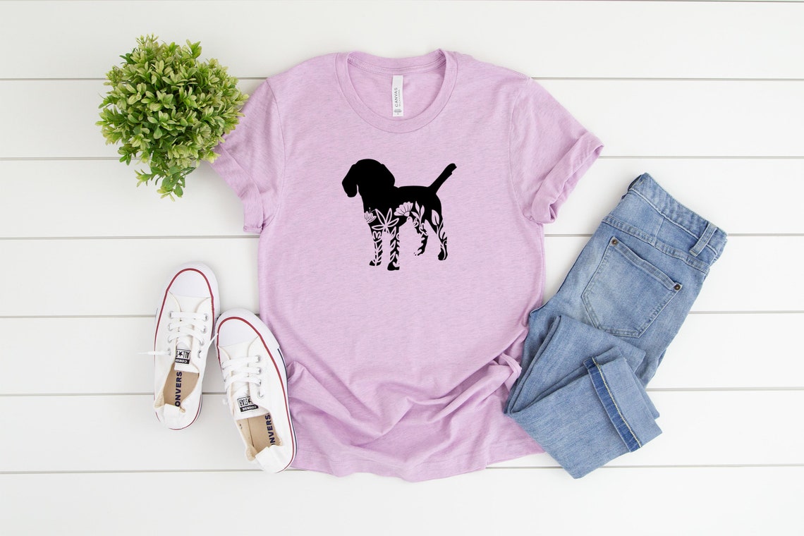 Dog Graphic Tee Floral Dog Shirt Dog Shirts for Women Cute Etsy