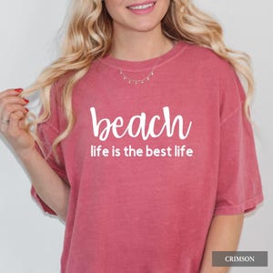 Beach Life Shirt – Summer Vibes Graphic Tee, Coastal Living T-Shirt, Vacation Mode Beach Lover Gift, Beach Day Outfit, Ocean Vibes TShirt image 4