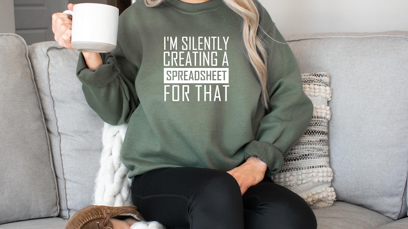 Erstellen einer Tabelle Sweatshirt: Lustiger Daten analytiker Rundhalsausschnitt, Aktuar Statistiker Geschenk Bild 3