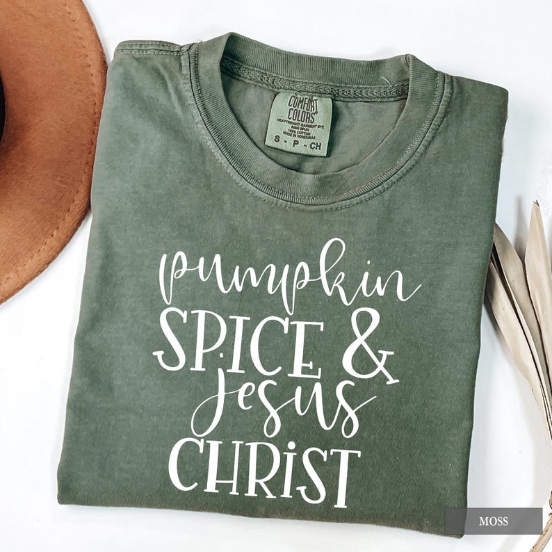 Pumpkin Spice Jesus Christ Shirt - Comfort Colors Christian Fall Outfit, Faith Autumn Graphic Tee image 4