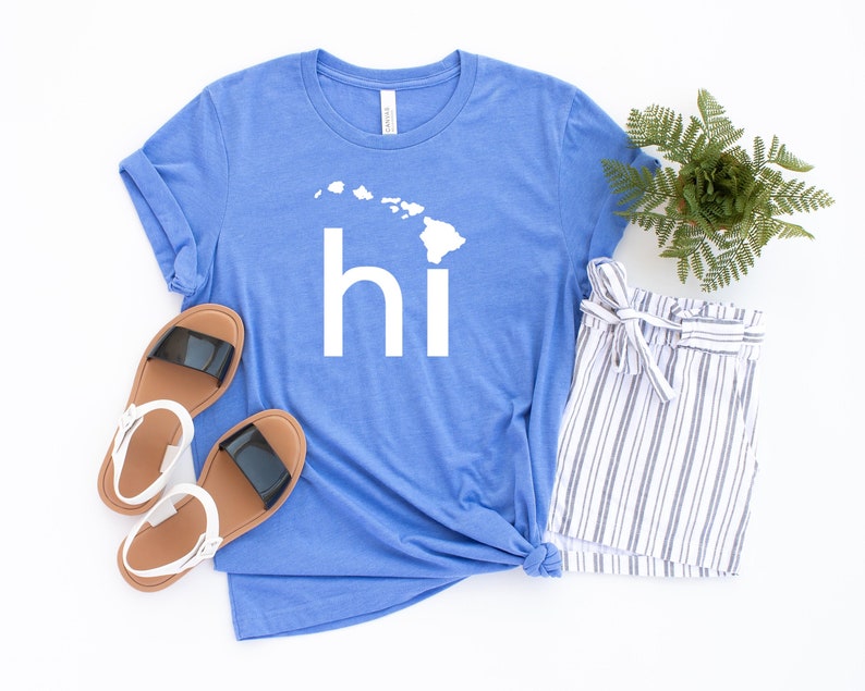 Hawaii Shirt, HI Shirt, Hawaii Graphic Tee, Hawaii State Shirt, The Aloha State, Hawaiian Shirt, Hawaii Vacation Shirt, Unisex Graphic Tee image 1