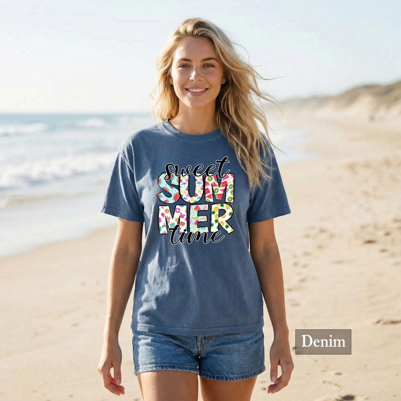 Summertime Shirt: Comfort Colors® Beach Vacation TShirt, Coverup Graphic Tee image 6