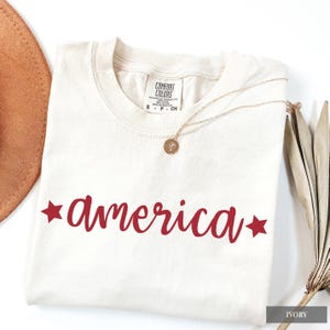 Camiseta Americana, Camiseta Patriótica, Camiseta com Estampa do Dia da Memória, Camiseta do 4 de Julho, Roupa para o Dia da Independência, Camisetas Combinando para o 4 de Julho, Camiseta EUA/Mérica imagem 3