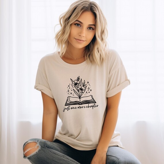 Book Lover T-Shirt - Book Worm Reader - One More Chapter Tee Book Lover T-Shirt - Book Worm Reader - One More Chapter Tee