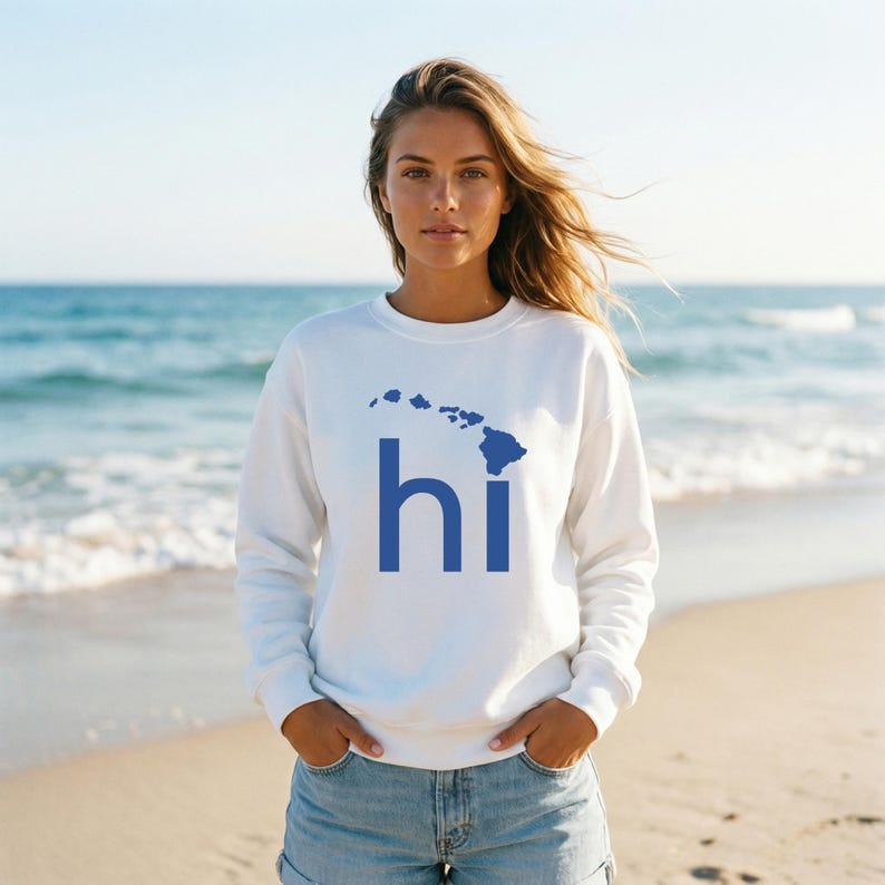 Hawaii Sweatshirt - HI Graphic Tee, The Aloha State Vacation Souvenir Gift image 5