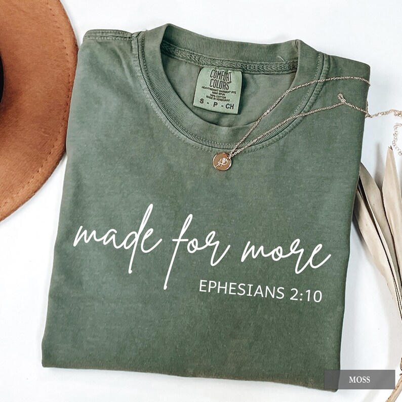 Made for More Christian T-Shirt: Comfort Colors® Bible Verse Graphic Tee, Religious Gift image 6