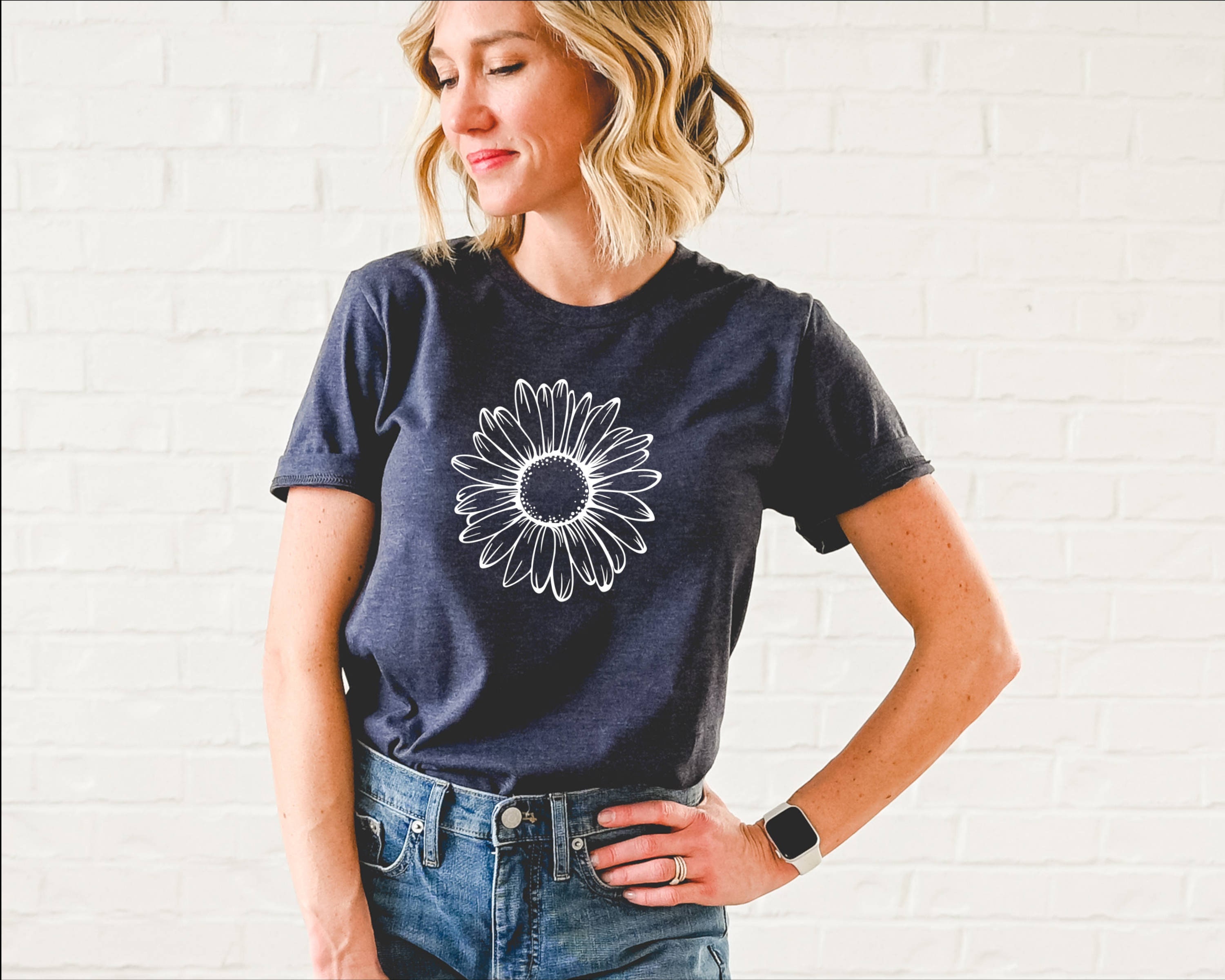 Camisa Daisy camiseta grafica de mujer Daisy camiseta de flores silvestres floral boho regalo para ella tops y camisas de primavera Etsy Espana