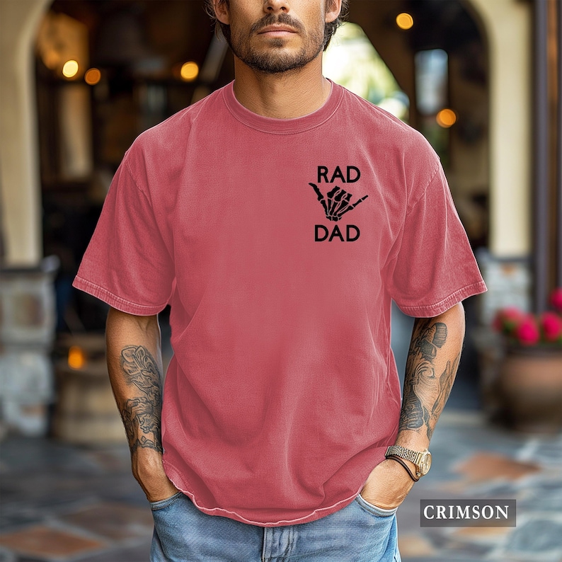 Rad Dad Shirt - Comfort Colors® New Daddy Graphic Tee, Father's Day Gift image 6