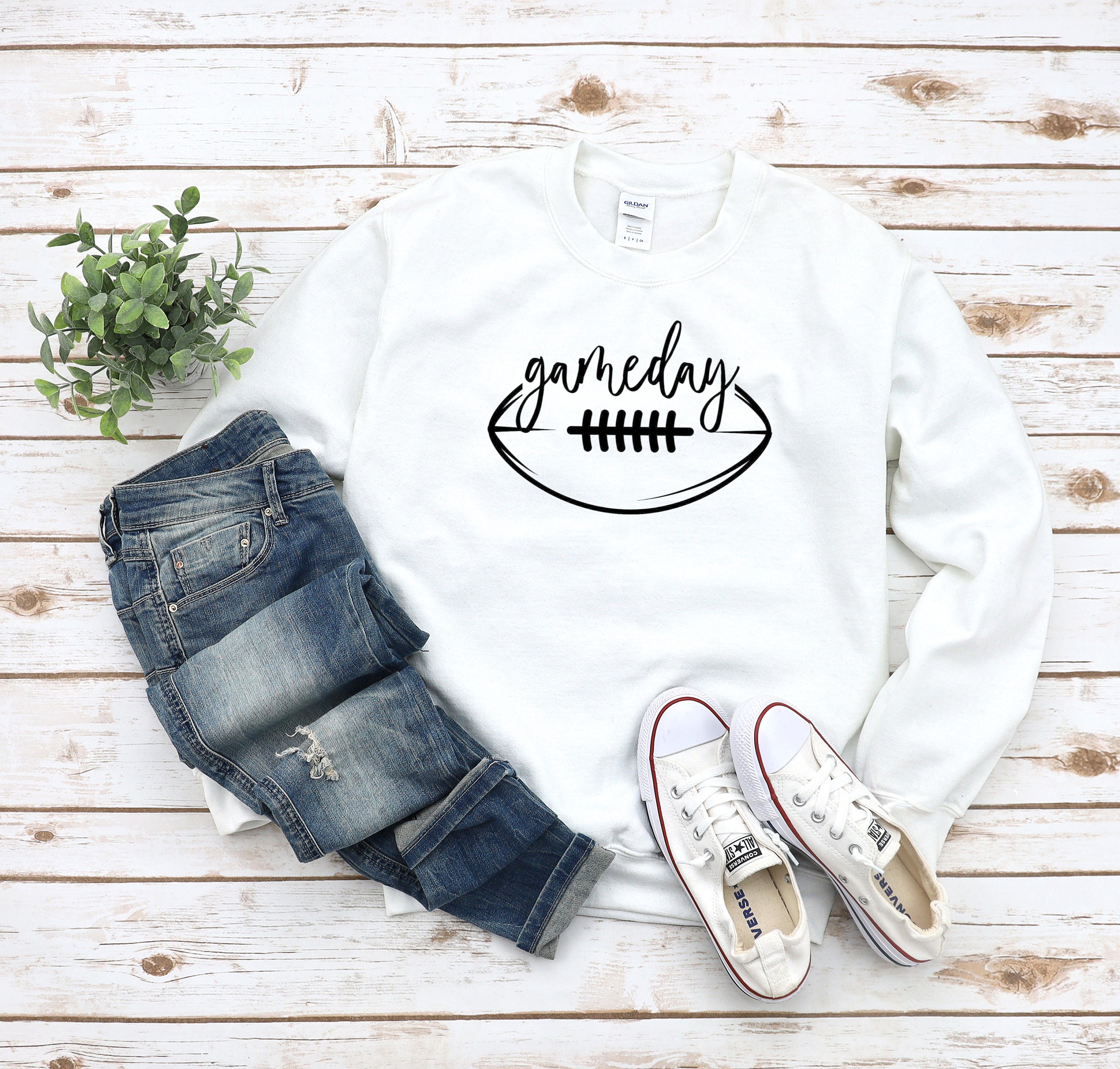 GAME DAY Football Round Neck Long Sleeve Sweatshirt main image 1