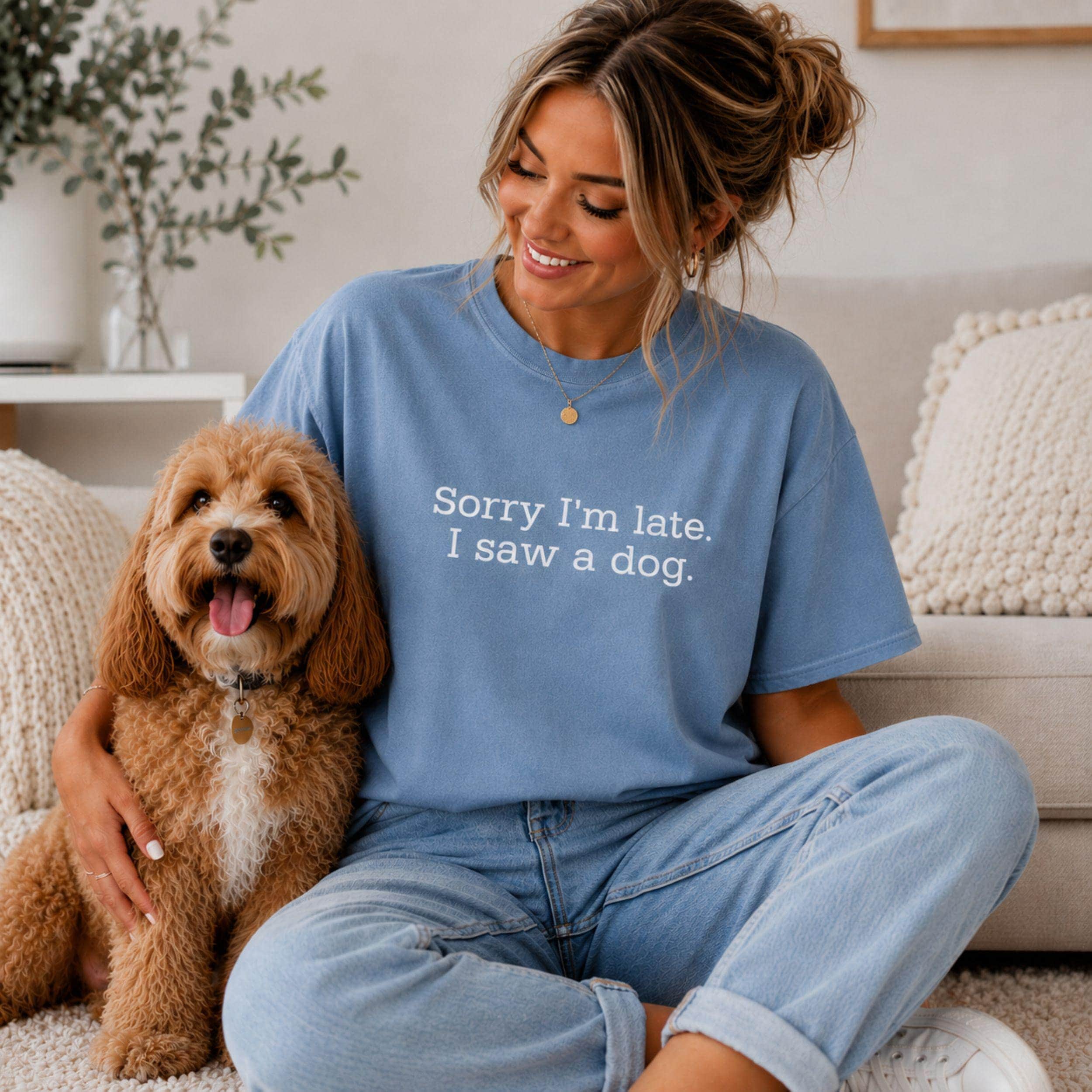 Sorry Saw a Dog Shirt - Comfort Colors® Funny Dog Lover Tee, Cute