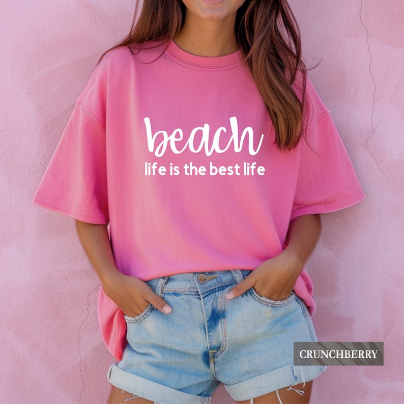 Beach Life Shirt – Summer Vibes Graphic Tee, Coastal Living T-Shirt, Vacation Mode Beach Lover Gift, Beach Day Outfit, Ocean Vibes TShirt image 5