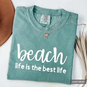 Beach Life Shirt – Summer Vibes Graphic Tee, Coastal Living T-Shirt, Vacation Mode Beach Lover Gift, Beach Day Outfit, Ocean Vibes TShirt image 1