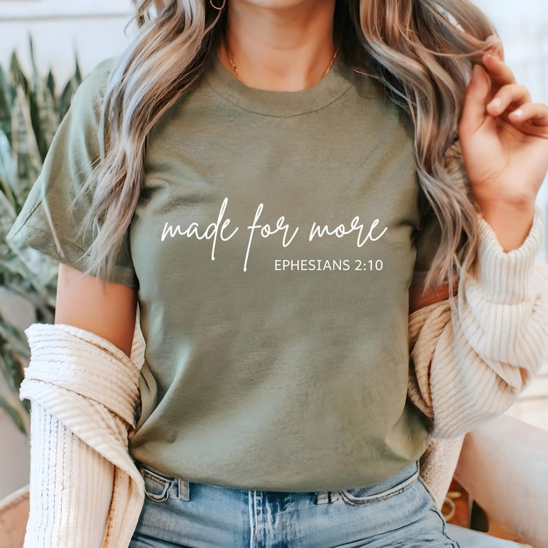 Made for More Christian T-Shirt: Comfort Colors® Bible Verse Graphic Tee, Religious Gift image 8