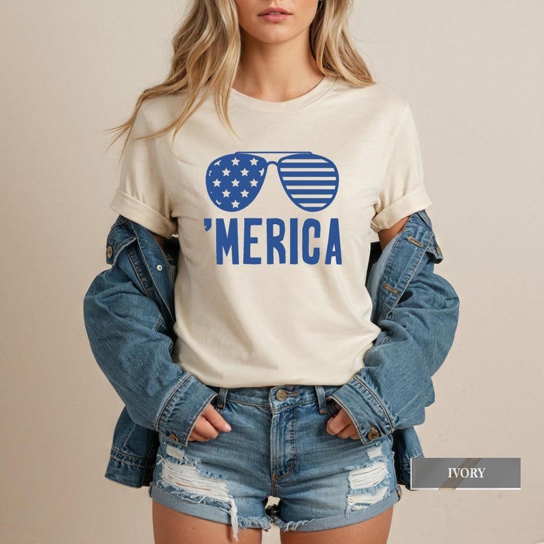 Merica Shirt – Funny Patriotic T-Shirt, 4th of July Party Tee, USA Flag Shirt, Freedom Lover Gift, America Graphic Tee for Men & Women image 2
