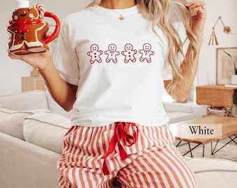 Gingerbread-shirt voor heren - Comfort Colors® T-shirt met kerstkoekje, bak-T-shirt voor feestelijke feestdagen